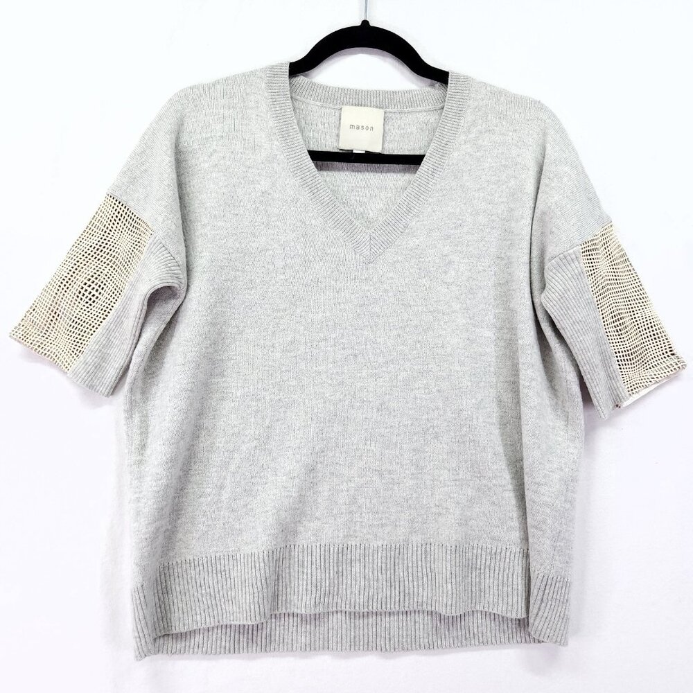 Mason Sweater Top Lambskin Wool Blend Size Small Boxy Oversized Pullover